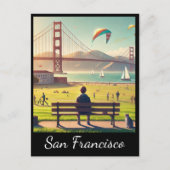 San Francisco Golden Gate Bridge Briefkaart (Voorkant)