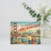 San Francisco Golden Gate Bridge Briefkaart (Staand voorkant)