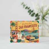 San Francisco Golden Gate Bridge Briefkaart (Staand voorkant)