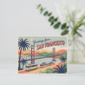 San Francisco Golden Gate Bridge Briefkaart (Staand voorkant)