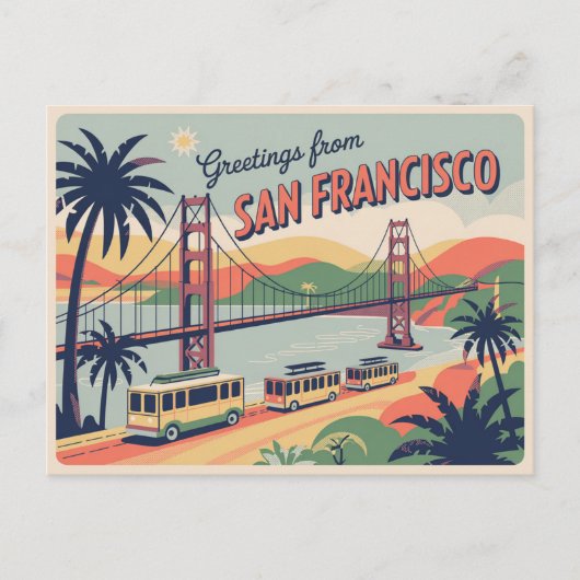 San Francisco Golden Gate Bridge Briefkaart (Voorkant)