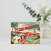 San Francisco Golden Gate Bridge Briefkaart (Staand voorkant)