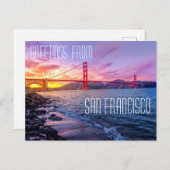 San Francisco Golden Gate Bridge Briefkaart (Voorkant / Achterkant)