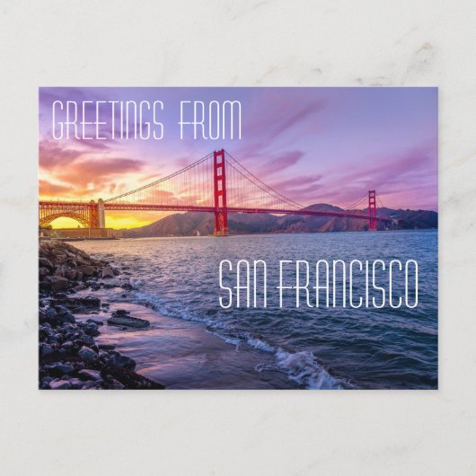 San Francisco Golden Gate Bridge Briefkaart (Voorkant)