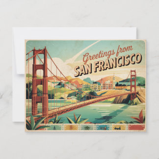San Francisco Golden Gate Bridge Briefkaart