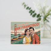 San Francisco Golden Gate Bridge Briefkaart (Staand voorkant)