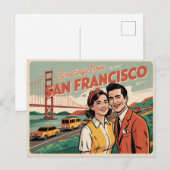 San Francisco Golden Gate Bridge Briefkaart (Voorkant / Achterkant)