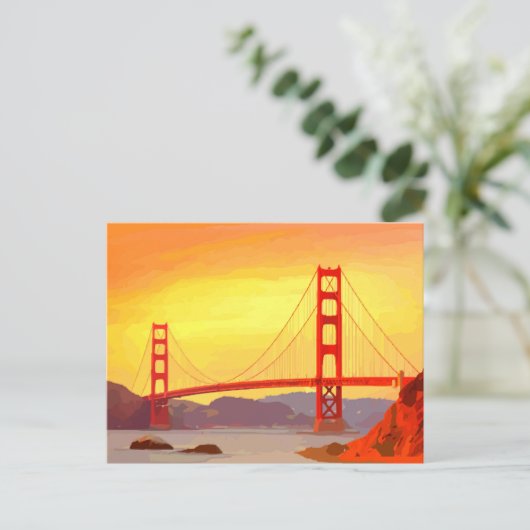 San Francisco Golden Gate Bridge Briefkaart (Staand voorkant)