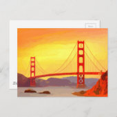 San Francisco Golden Gate Bridge Briefkaart (Voorkant / Achterkant)