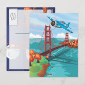 San Francisco Golden Gate Bridge Briefkaart (Voorkant / Achterkant)