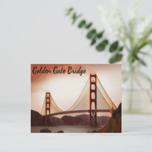 San Francisco Golden Gate Bridge Briefkaart (Staand voorkant)