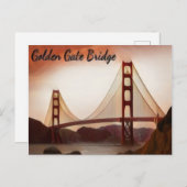 San Francisco Golden Gate Bridge Briefkaart (Voorkant / Achterkant)
