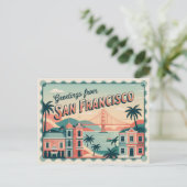 San Francisco Golden Gate Bridge Briefkaart (Staand voorkant)