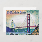 San Francisco Golden Gate Bridge Briefkaart (Voorkant / Achterkant)