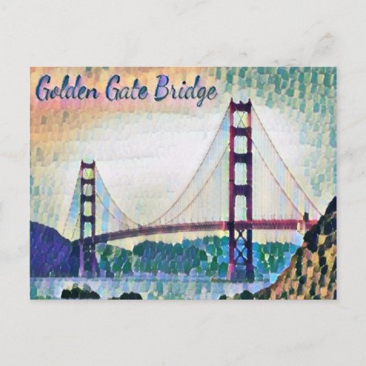 San Francisco Golden Gate Bridge Briefkaart (Voorkant)