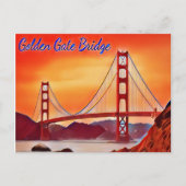 San Francisco Golden Gate Bridge Briefkaart (Voorkant)