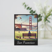 San Francisco Golden Gate Bridge Briefkaart (Staand voorkant)