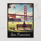 San Francisco Golden Gate Bridge Briefkaart (Voorkant)