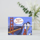 San Francisco Golden Gate Bridge Briefkaart (Staand voorkant)