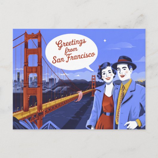 San Francisco Golden Gate Bridge Briefkaart (Voorkant)