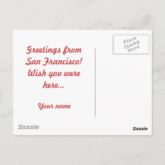 San Francisco Golden Gate Bridge Briefkaart (Achterkant)