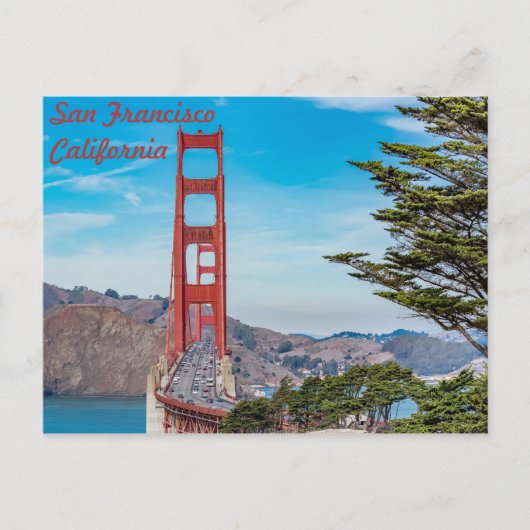 San Francisco Golden Gate Bridge Briefkaart (Voorkant)