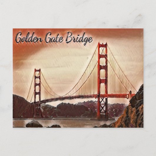 San Francisco Golden Gate Bridge Briefkaart (Voorkant)