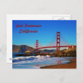 San Francisco Golden Gate Bridge Briefkaart (Voorkant / Achterkant)