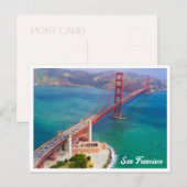 San Francisco Golden Gate Bridge Briefkaart (Voorkant / Achterkant)