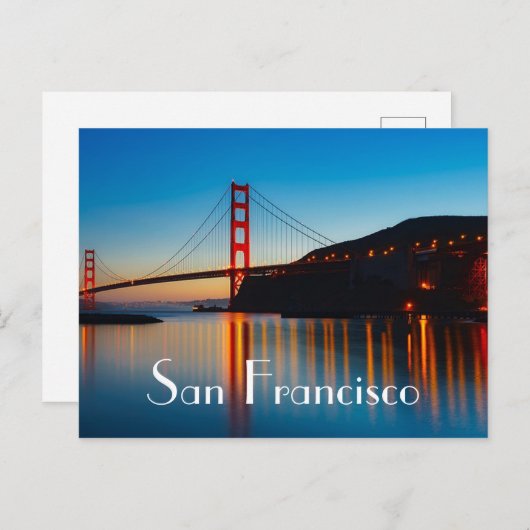 San Francisco Golden Gate Bridge Briefkaart (Voorkant / Achterkant)