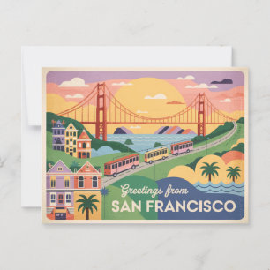 San Francisco Golden Gate Bridge Briefkaart