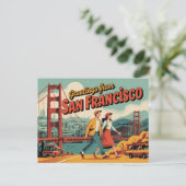 San Francisco Golden Gate Bridge Briefkaart (Staand voorkant)