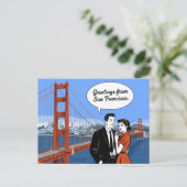 San Francisco Golden Gate Bridge Briefkaart (Staand voorkant)