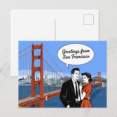 San Francisco Golden Gate Bridge Briefkaart (Voorkant / Achterkant)