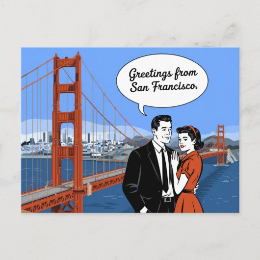 San Francisco Golden Gate Bridge Briefkaart (Voorkant)