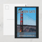 San Francisco  Golden Gate Bridge Briefkaart (Voorkant / Achterkant)