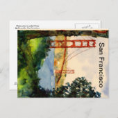 San Francisco Golden Gate Bridge Briefkaart (Voorkant / Achterkant)