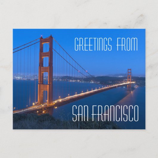 San Francisco Golden Gate Bridge Briefkaart (Voorkant)