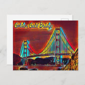 San Francisco Golden Gate Bridge Briefkaart (Voorkant / Achterkant)