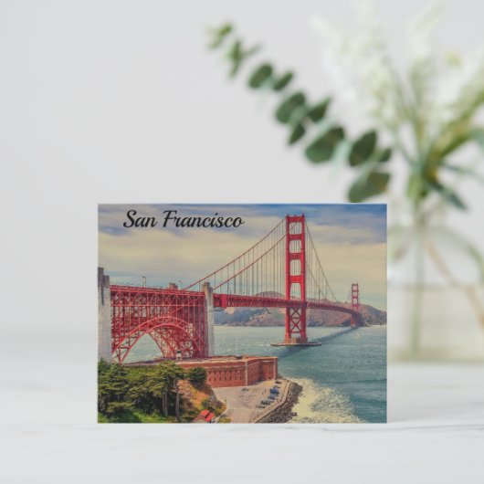 San Francisco Golden gate bridge Briefkaart (Staand voorkant)