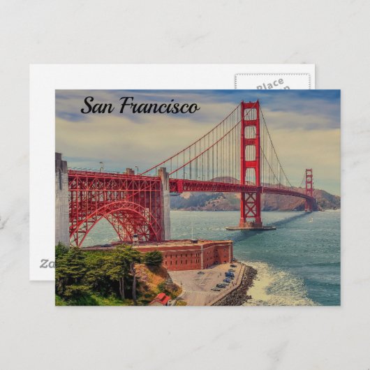 San Francisco Golden gate bridge Briefkaart (Voorkant / Achterkant)