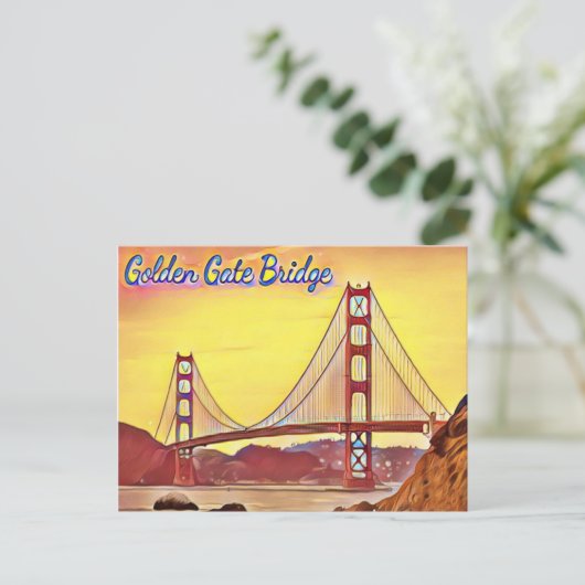San Francisco Golden Gate Bridge Briefkaart (Staand voorkant)