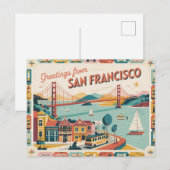 San Francisco Golden Gate Bridge Briefkaart (Voorkant / Achterkant)