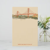 San Francisco Golden Gate Bridge Briefpapier (Staand voorkant)