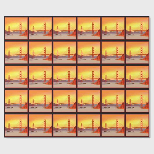 San Francisco Golden Gate Bridge Cadeaupapier (Vlak)