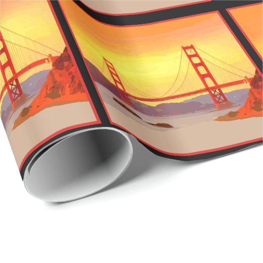 San Francisco Golden Gate Bridge Cadeaupapier (Rol Hoek)