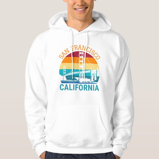 San Francisco Golden Gate Bridge California Gift Hoodie (Voorkant)