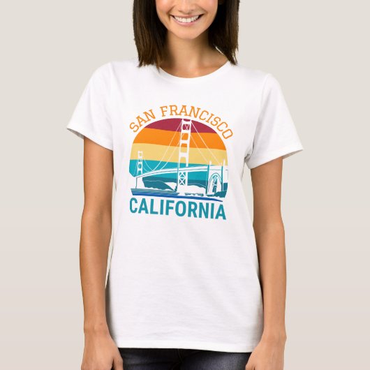 San Francisco Golden Gate Bridge California Gift T-shirt (Voorkant)