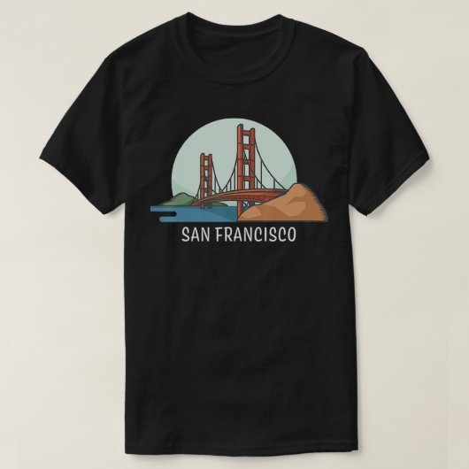 San Francisco  Golden Gate Bridge  California Gift T-shirt (Design voorkant)