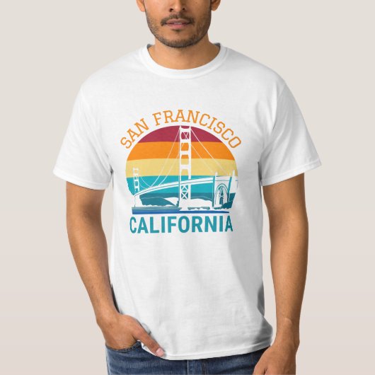 San Francisco Golden Gate Bridge California Gift T-shirt (Voorkant)